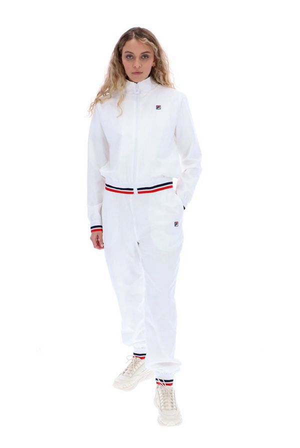 Chaquetas Fila Mujer Blancas - Cadenza Track - España 460398RVO